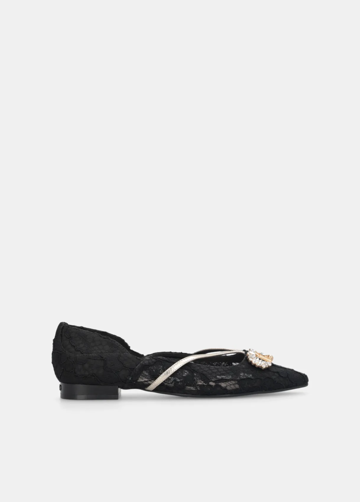 Liu Jo Ballerines en dentelle avec logo bijou|Femme Mocassins