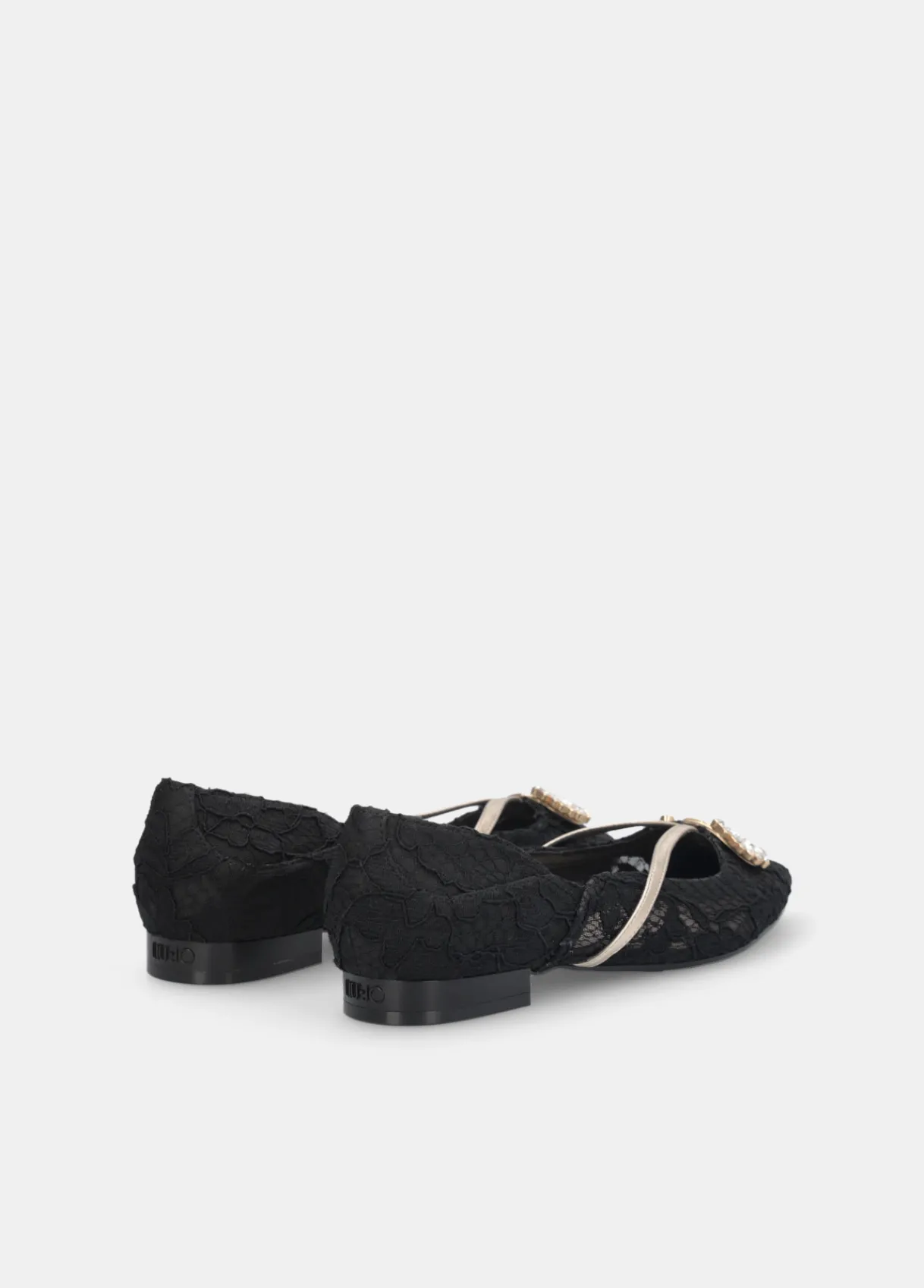 Liu Jo Ballerines en dentelle avec logo bijou|Femme Mocassins
