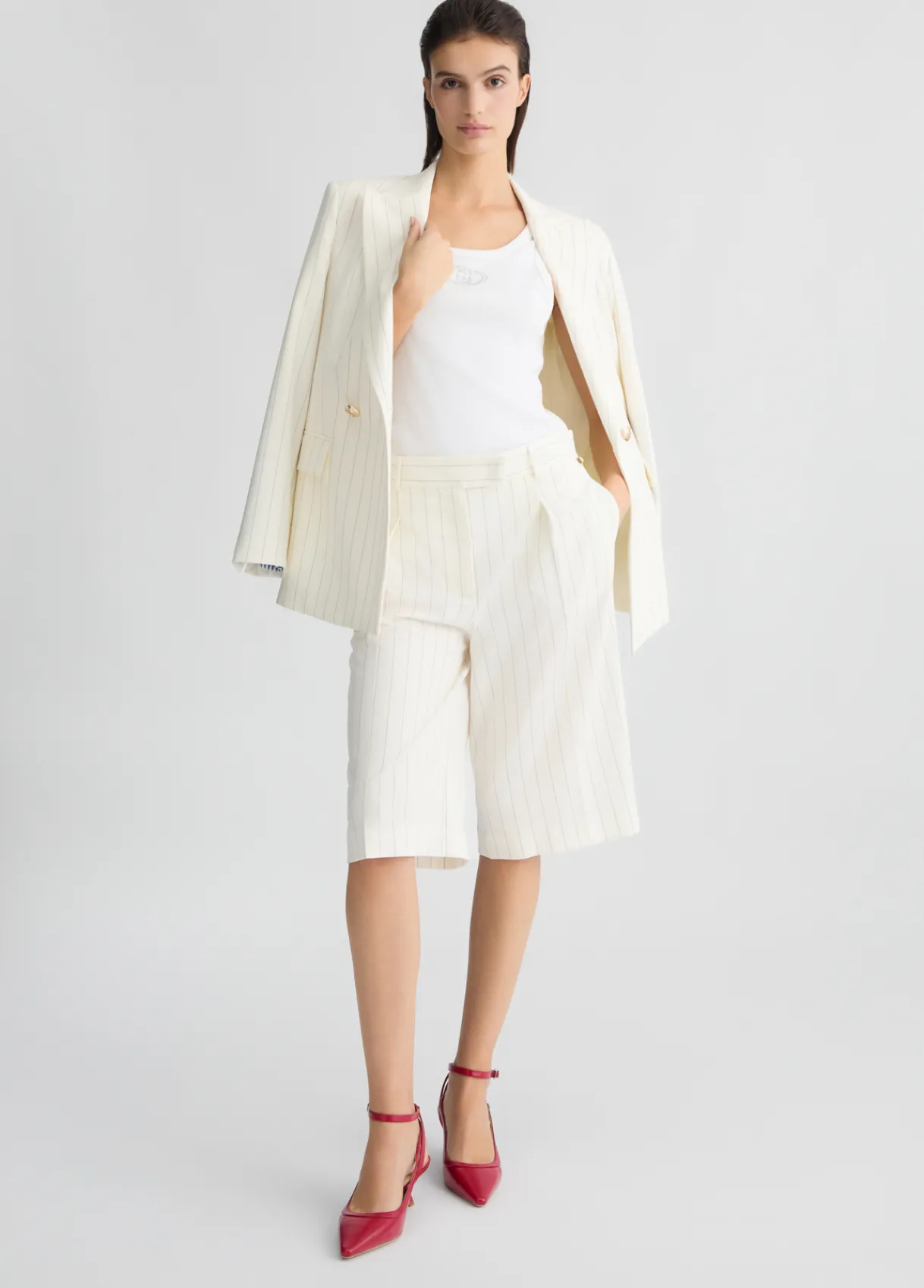 Liu Jo Bermuda à rayures|Femme Pantalons|Tailleurs