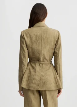Liu Jo Blazer à rayures avec ceinture|Femme Vestes|Tailleurs