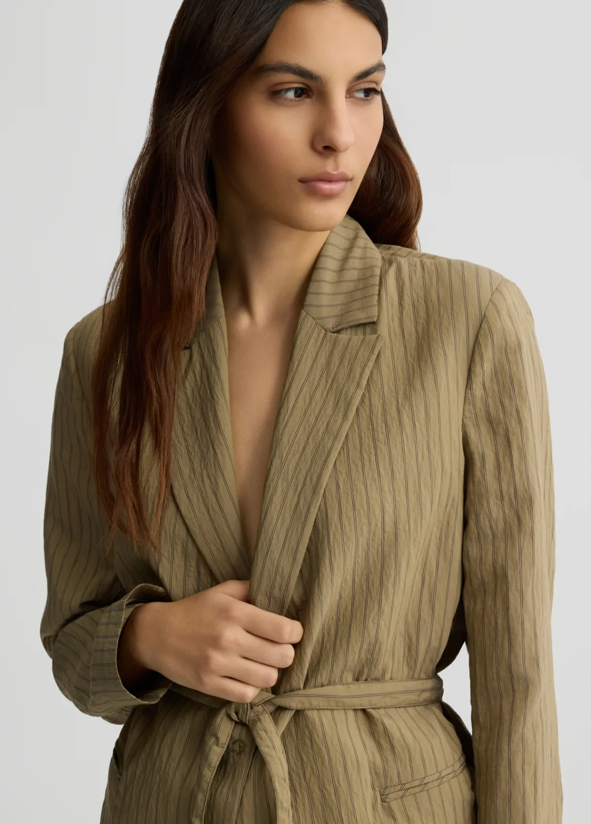 Liu Jo Blazer à rayures avec ceinture|Femme Vestes|Tailleurs