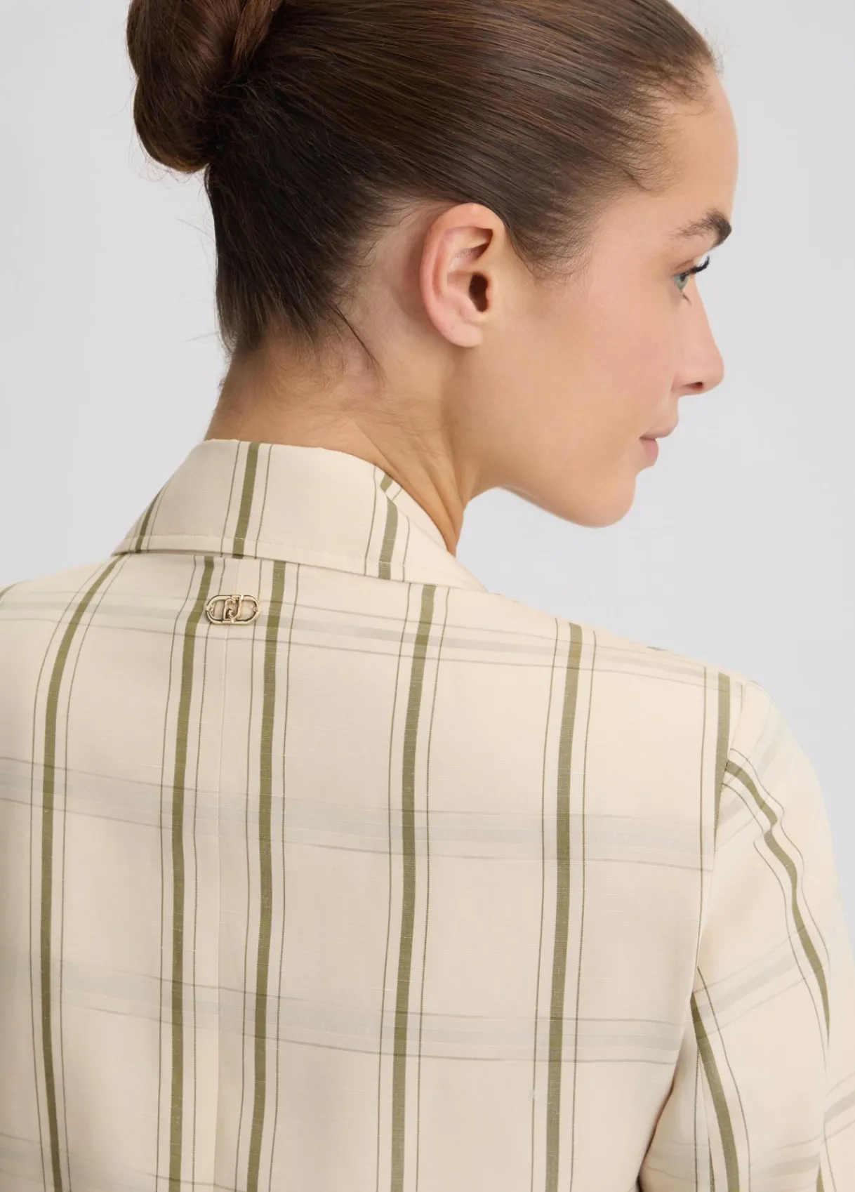 Liu Jo Blazer en lin à carreaux|Femme Vestes|Tailleurs