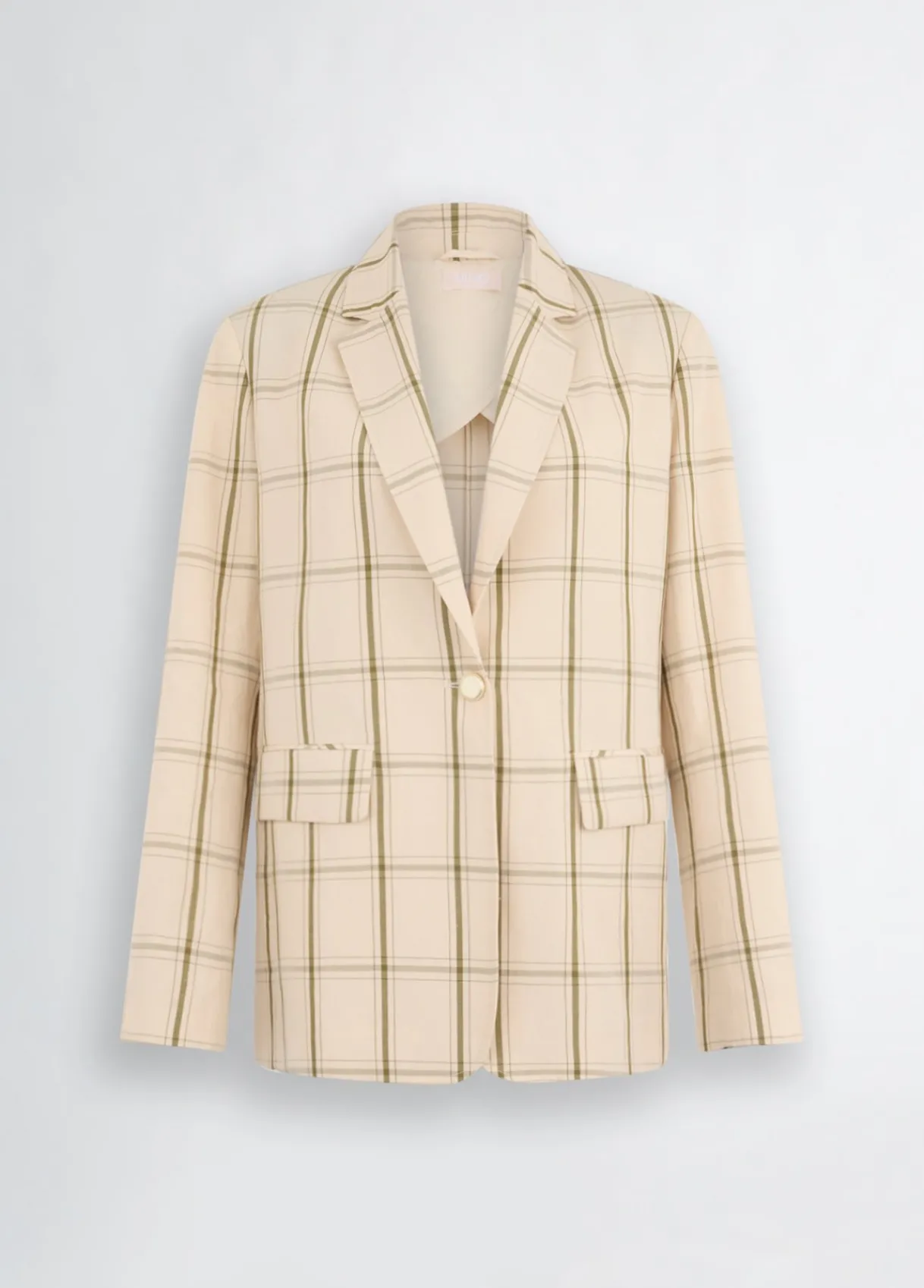Liu Jo Blazer en lin à carreaux|Femme Vestes|Tailleurs