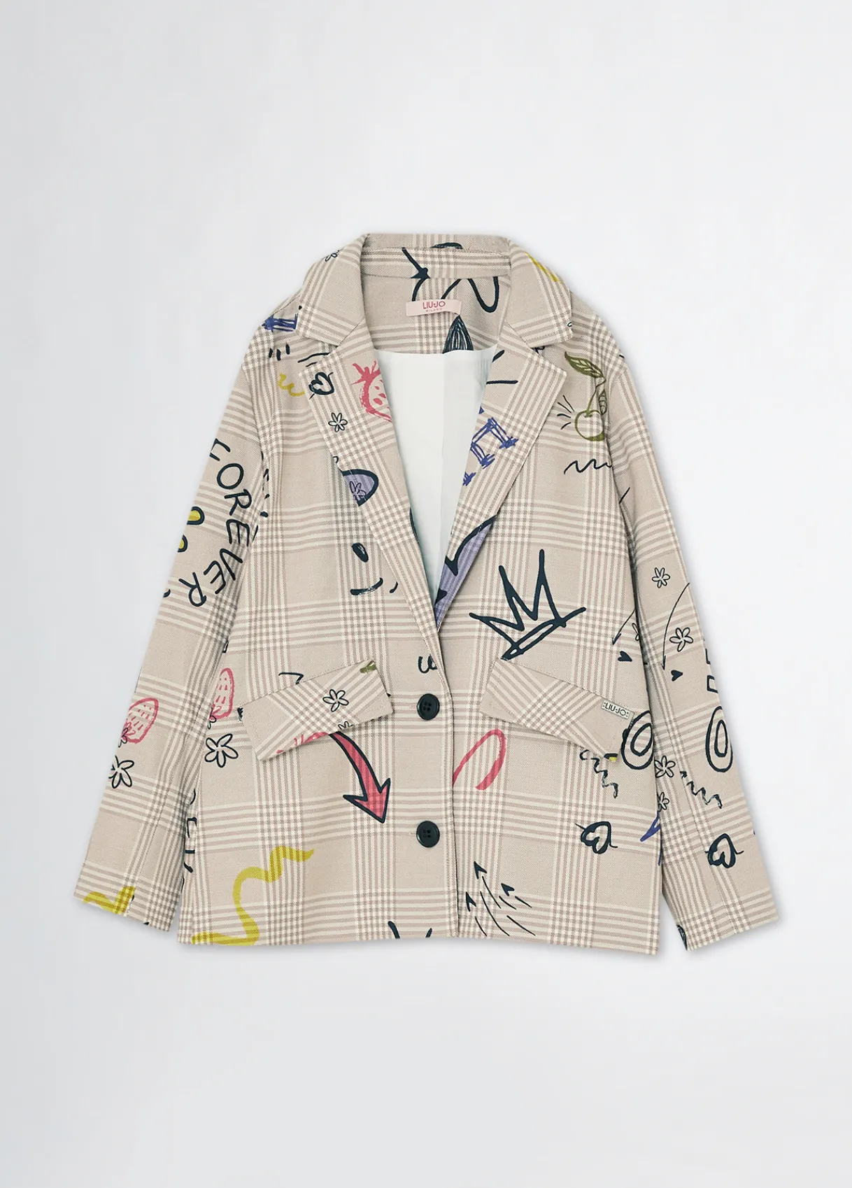 Liu Jo Blazer en prince-de-galles à imprimé|Enfant Vestes Et Manteaux