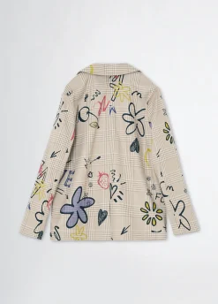 Liu Jo Blazer en prince-de-galles à imprimé|Enfant Vestes Et Manteaux