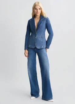 Liu Jo Blazer en toile denim|Femme Vestes|Tailleurs