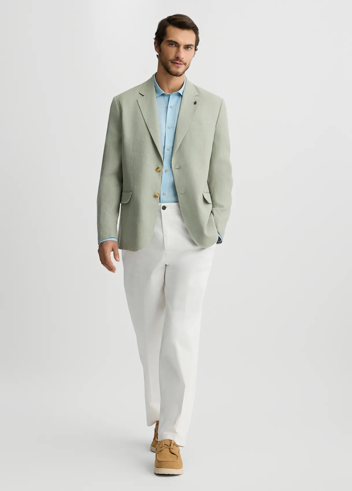 Liu Jo Blazer sauge 100% lin|Homme Vestes Et Gilets