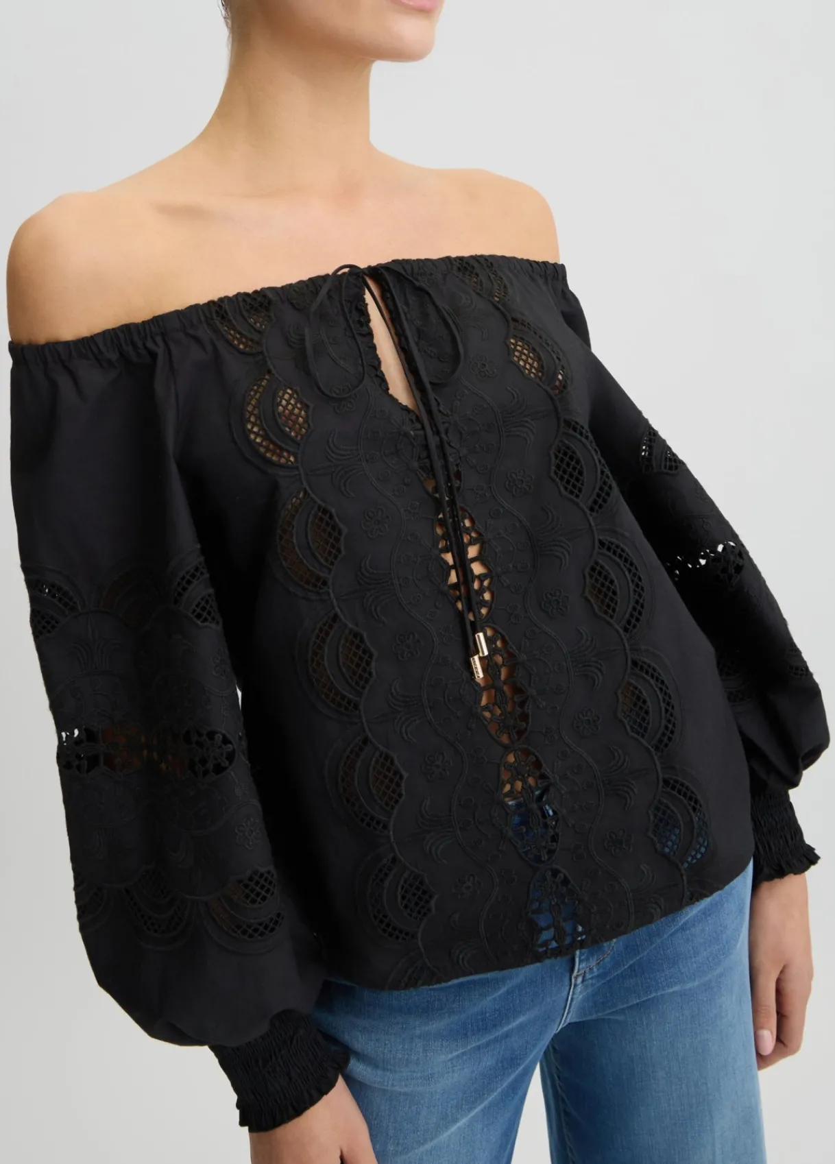 Liu Jo Blouse en coton avec broderies|Femme Chemises Et Blouses