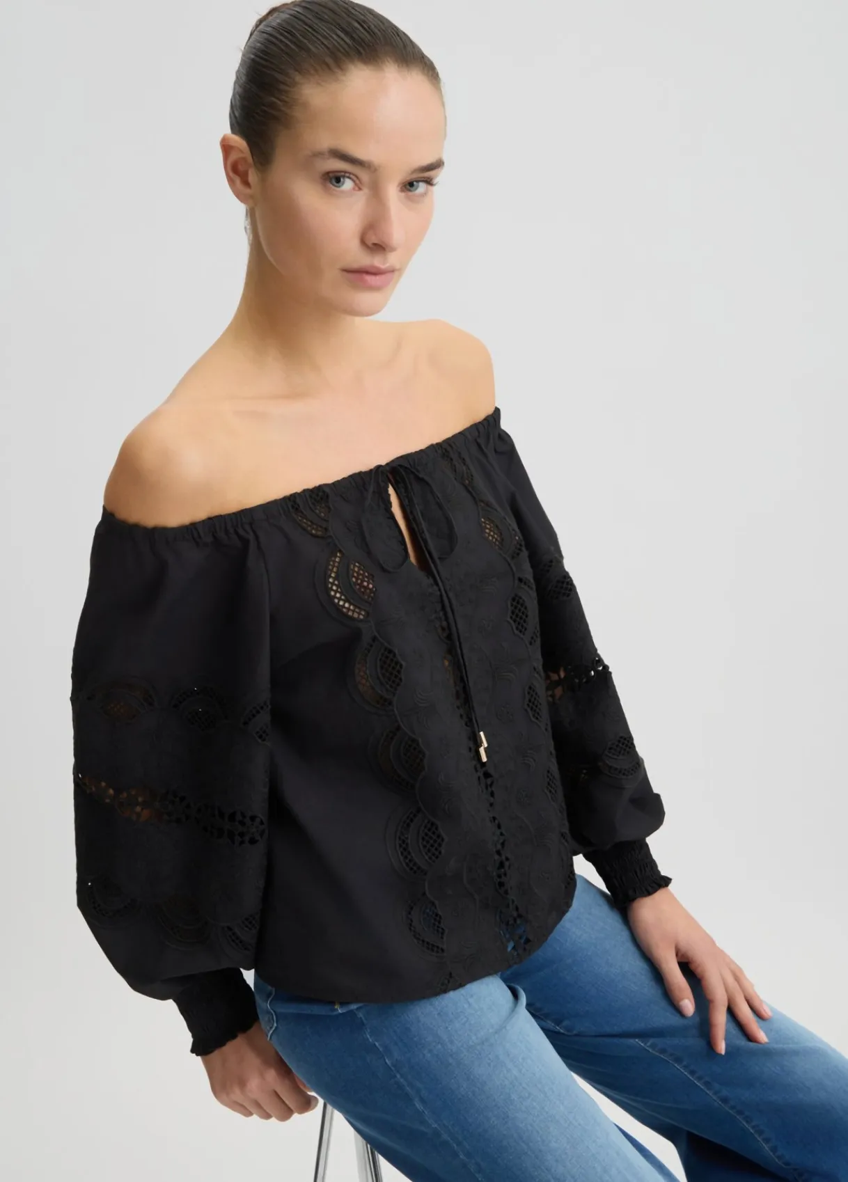 Liu Jo Blouse en coton avec broderies|Femme Chemises Et Blouses