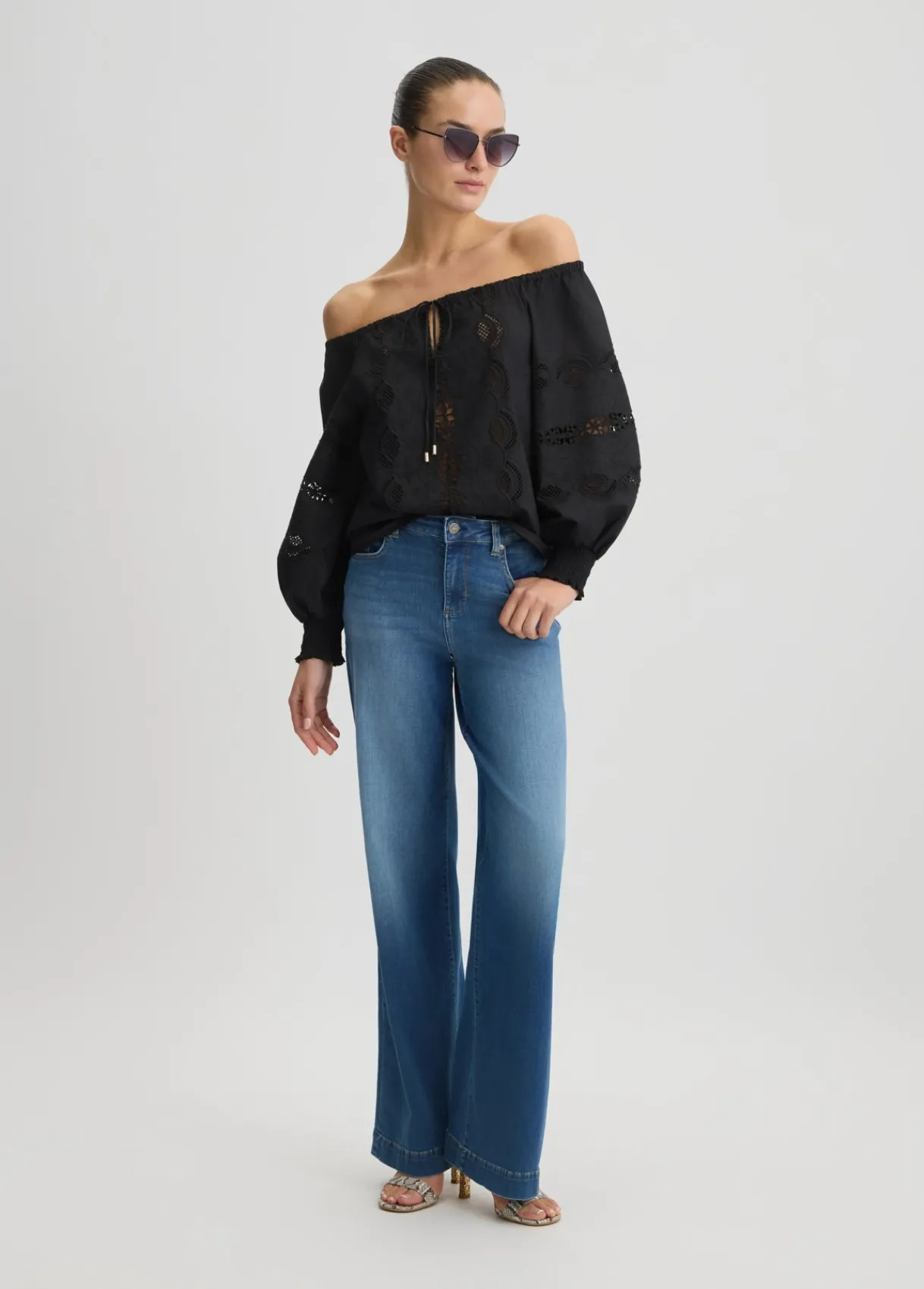 Liu Jo Blouse en coton avec broderies|Femme Chemises Et Blouses