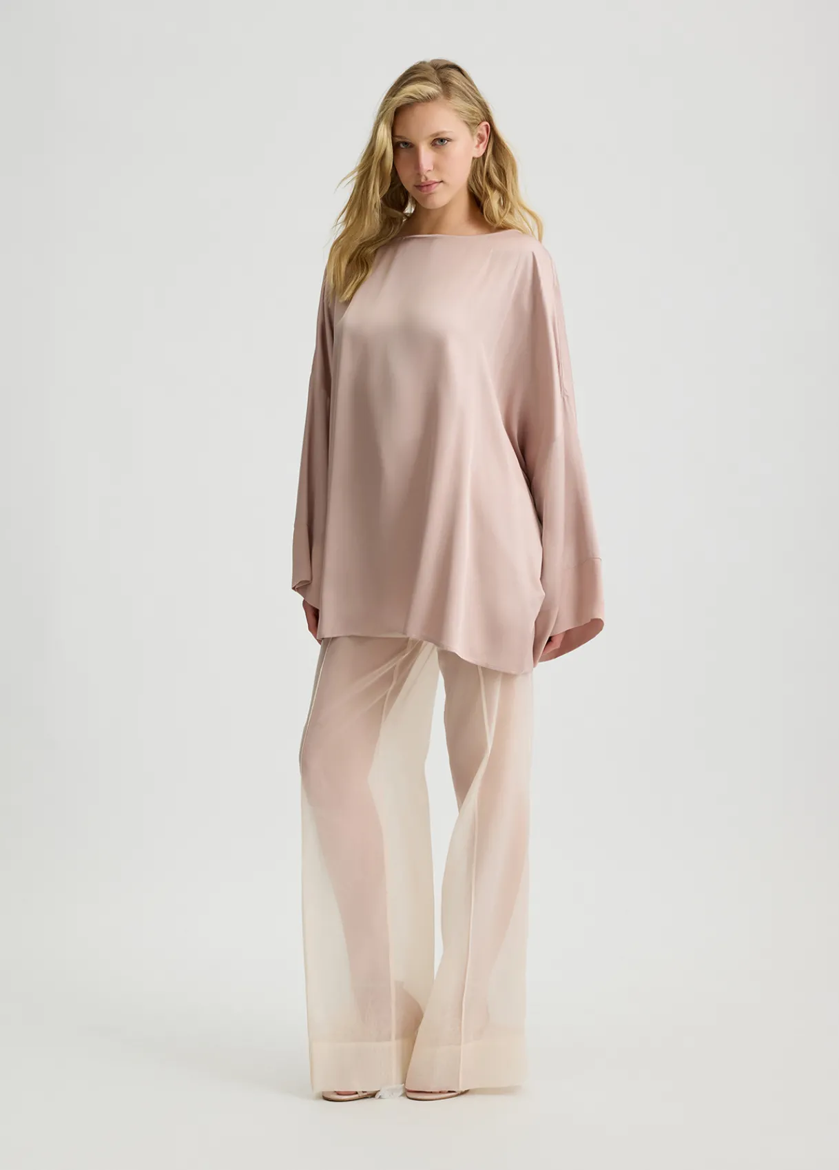 Liu Jo Blouse en georgette et satin|Femme Chemises Et Blouses