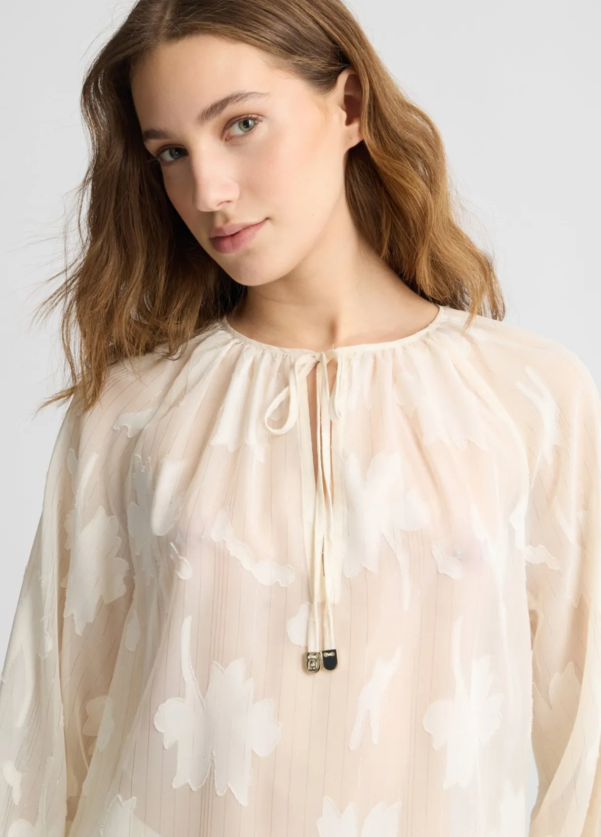 Liu Jo Blouse en lurex® à fleurs|Femme Chemises Et Blouses