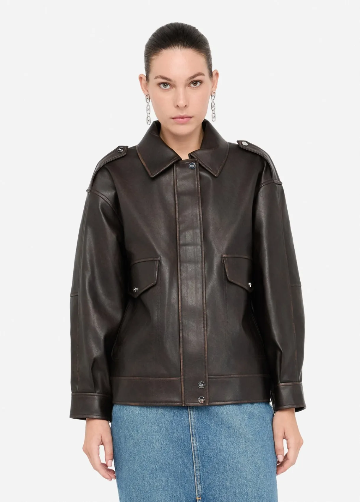 Liu Jo Blouson en tissu enduit|Femme Manteaux