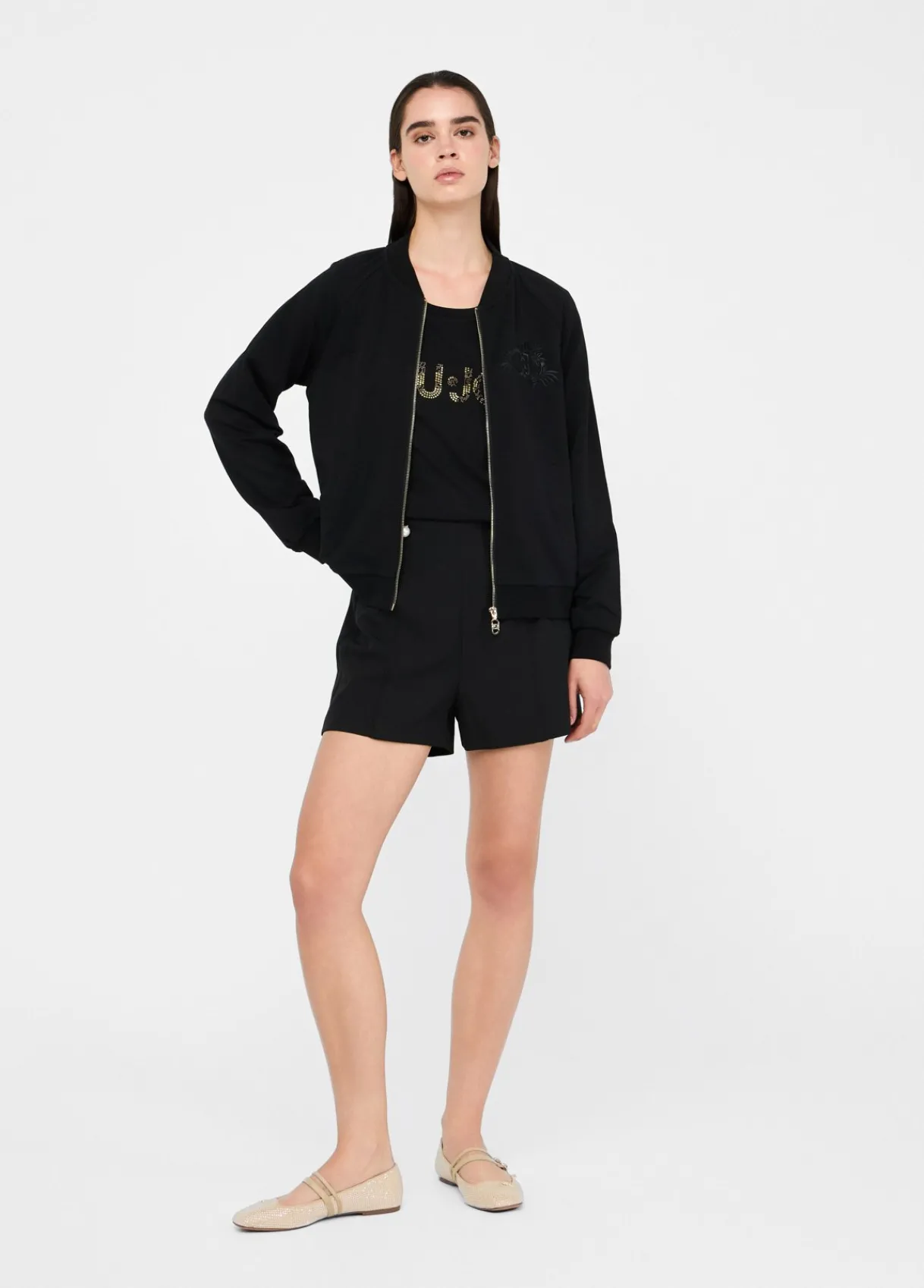 Liu Jo Bomber en coton molletonné|Femme Sweat-Shirts|Vêtements De Sport