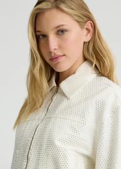 Liu Jo Bomber en toile denim avec strass|Femme Vestes