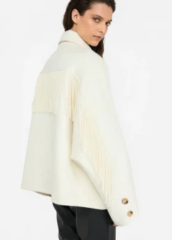 Liu Jo Caban en laine avec franges|Femme Manteaux