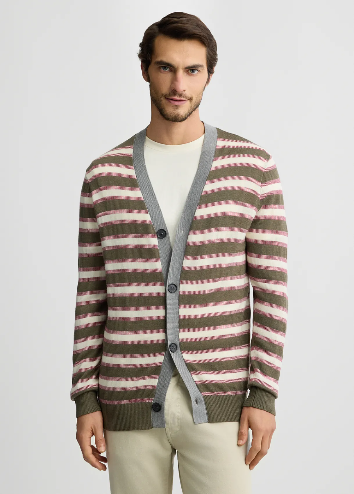 Liu Jo Cardigan à rayures en laine|Homme Pulls Et Sweaters