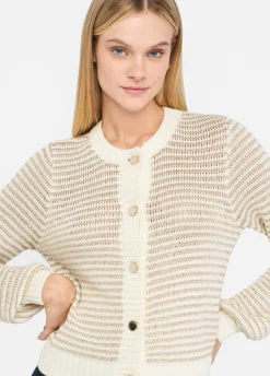 Liu Jo Cardigan à rayures Lurex®|Femme Mailles