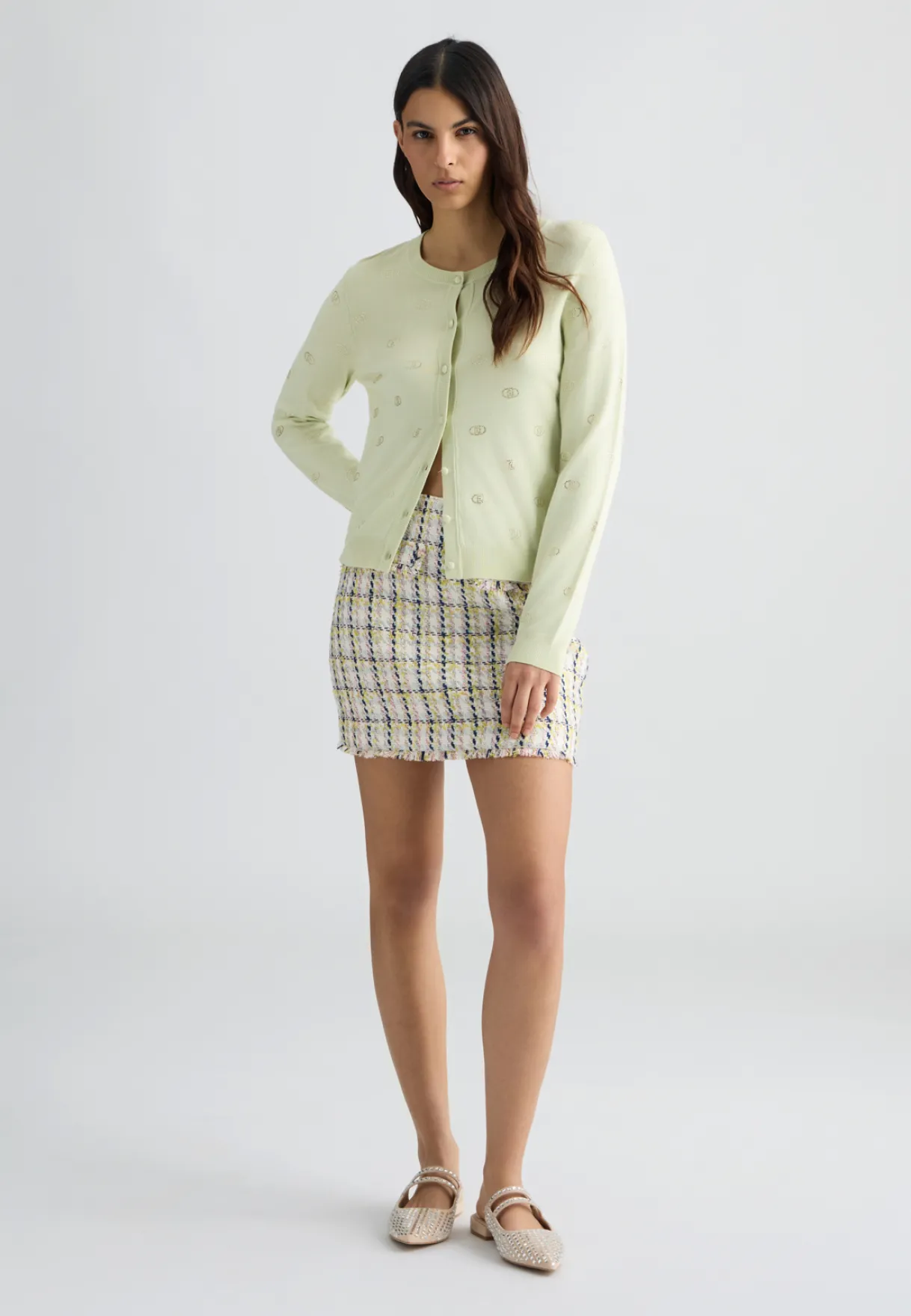 Liu Jo Cardigan avec logo et strass|Femme Mailles