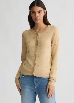Liu Jo Cardigan avec logo et strass|Femme Mailles