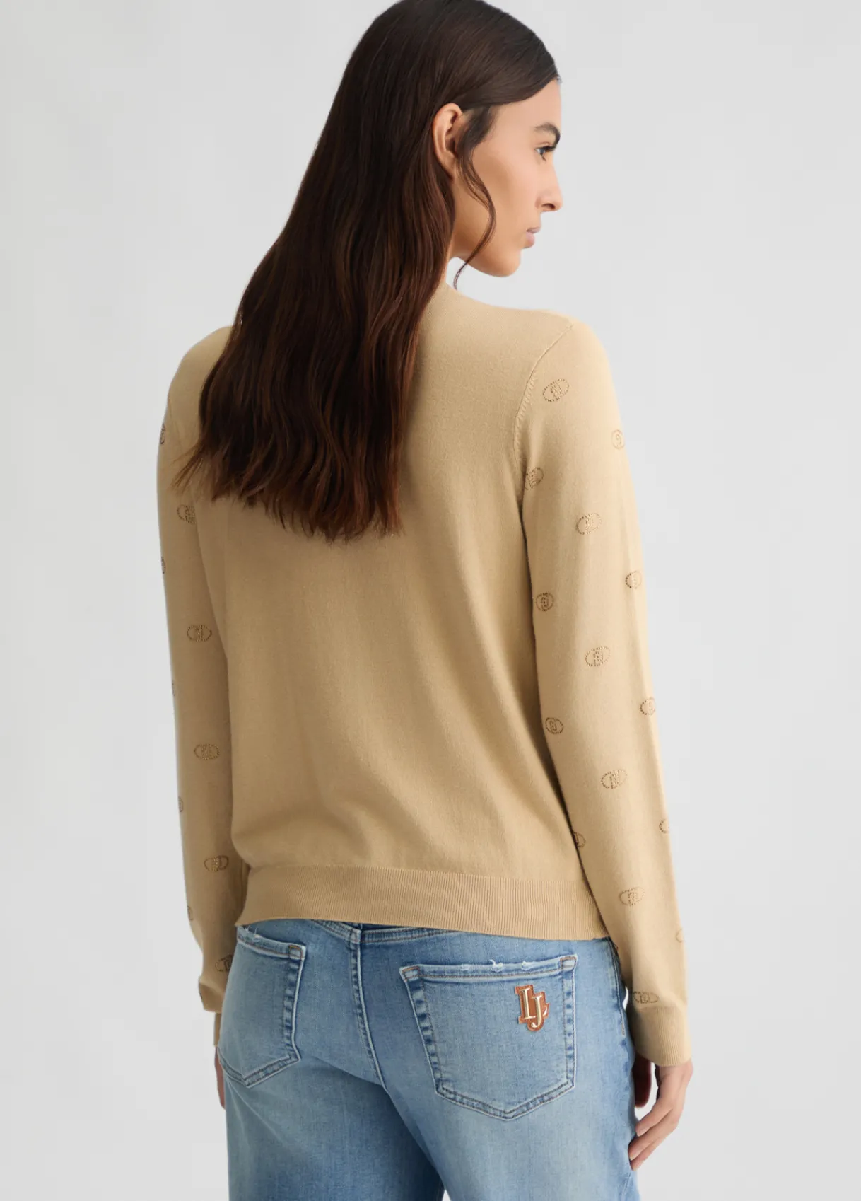 Liu Jo Cardigan avec logo et strass|Femme Mailles