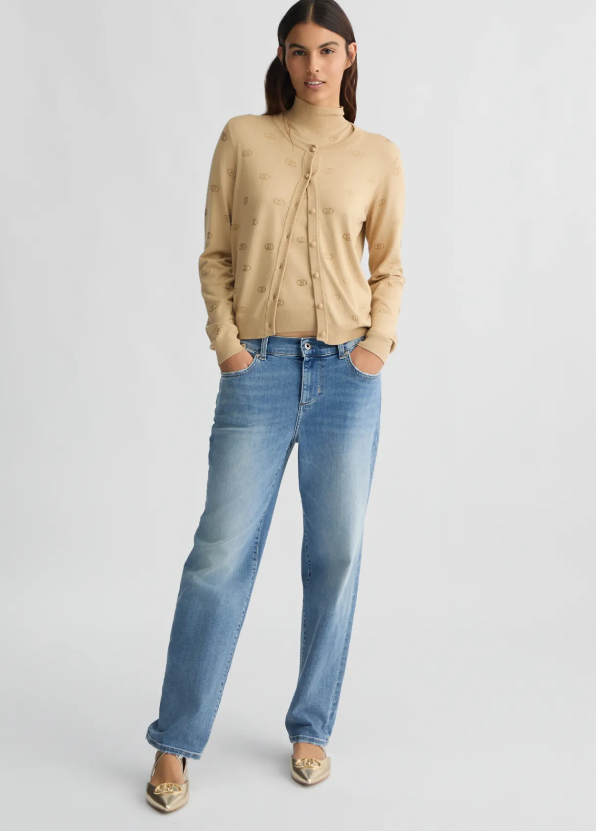 Liu Jo Cardigan avec logo et strass|Femme Mailles