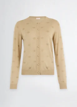 Liu Jo Cardigan avec logo et strass|Femme Mailles