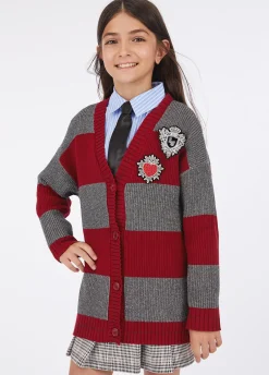 Liu Jo Cardigan en Lurex® à rayures|Enfant Pull Et Sweatshirts