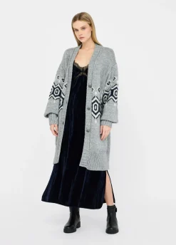 Liu Jo Cardigan jacquard en alpaga et laine|Femme Mailles