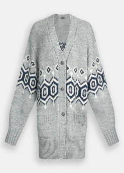 Liu Jo Cardigan jacquard en alpaga et laine|Femme Mailles