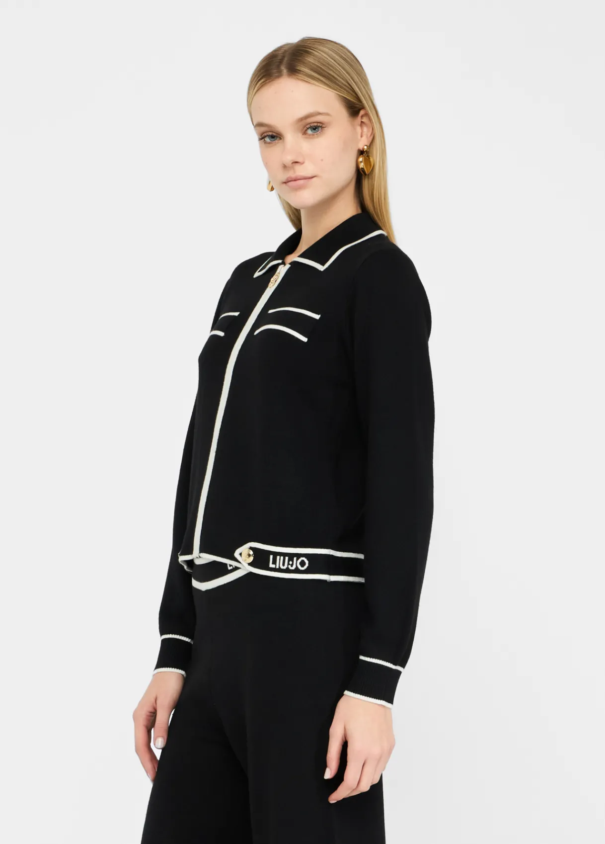 Liu Jo Cardigan long avec zip|Femme Vêtements De Sport|Mailles