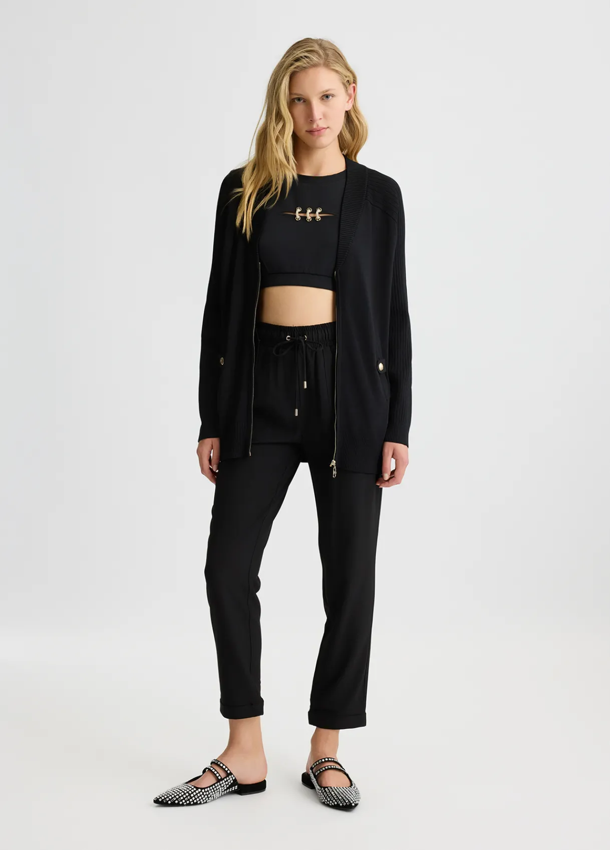 Liu Jo Cardigan long avec zip|Femme Vêtements De Sport|Mailles