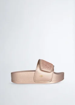 Liu Jo Chaussons compensés avec strass|Femme Mocassins
