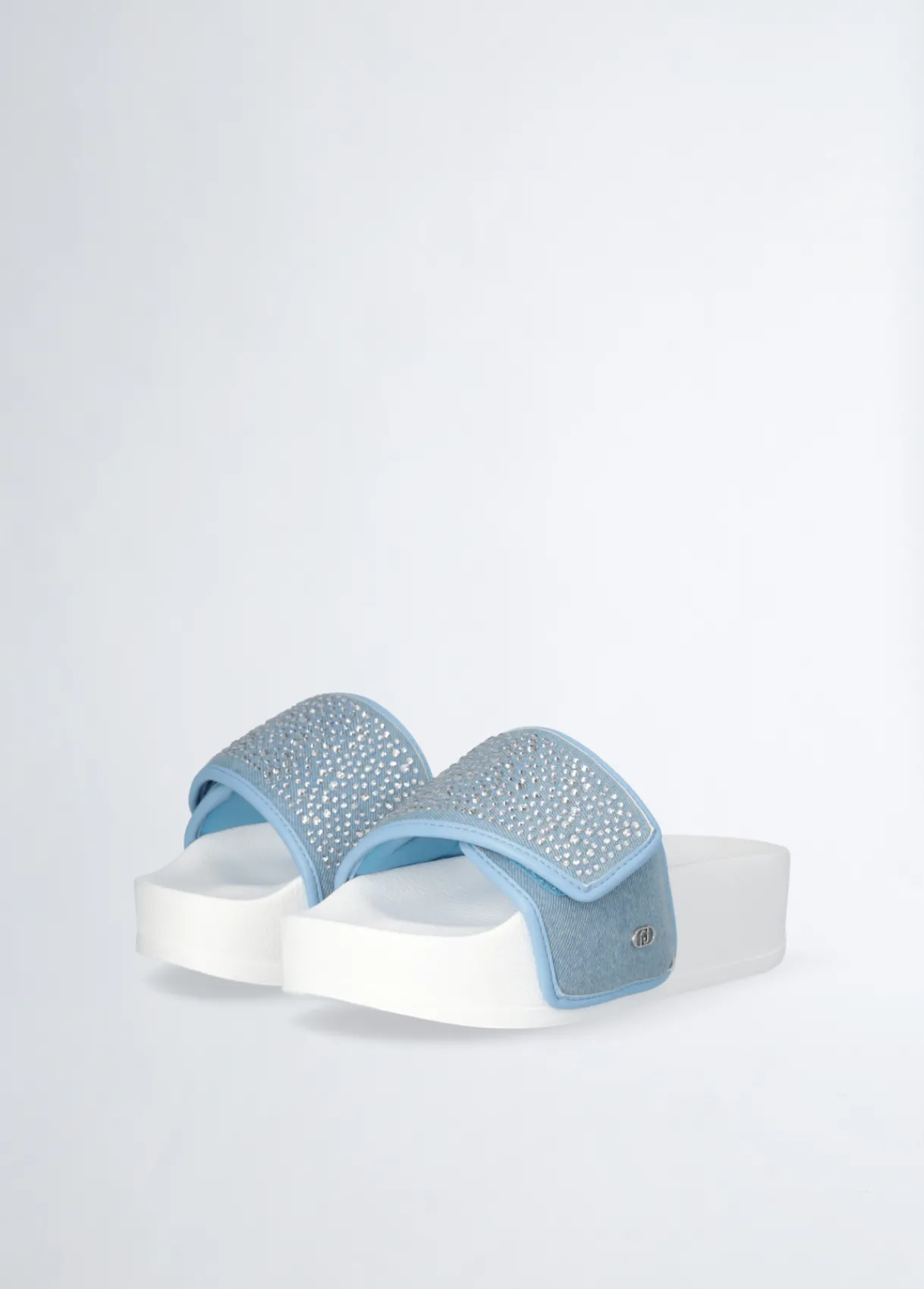 Liu Jo Chaussons compensés en denim avec strass|Femme Mocassins
