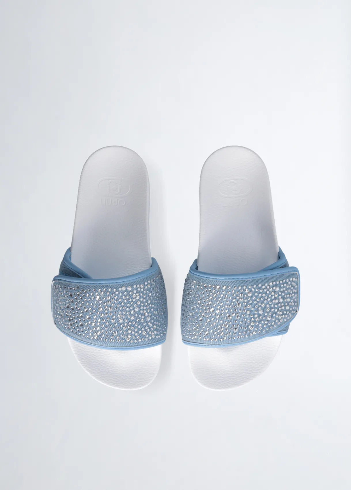 Liu Jo Chaussons compensés en denim avec strass|Femme Mocassins