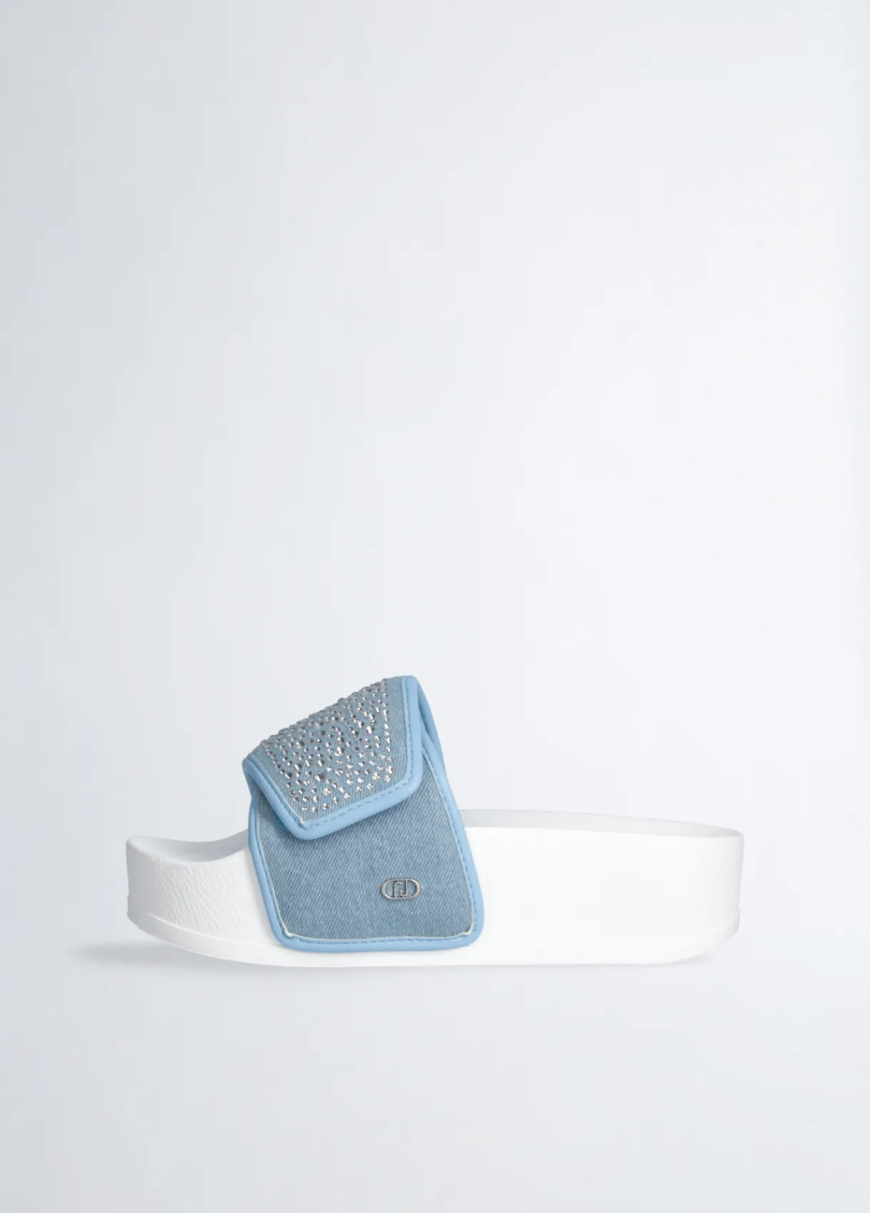 Liu Jo Chaussons compensés en denim avec strass|Femme Mocassins