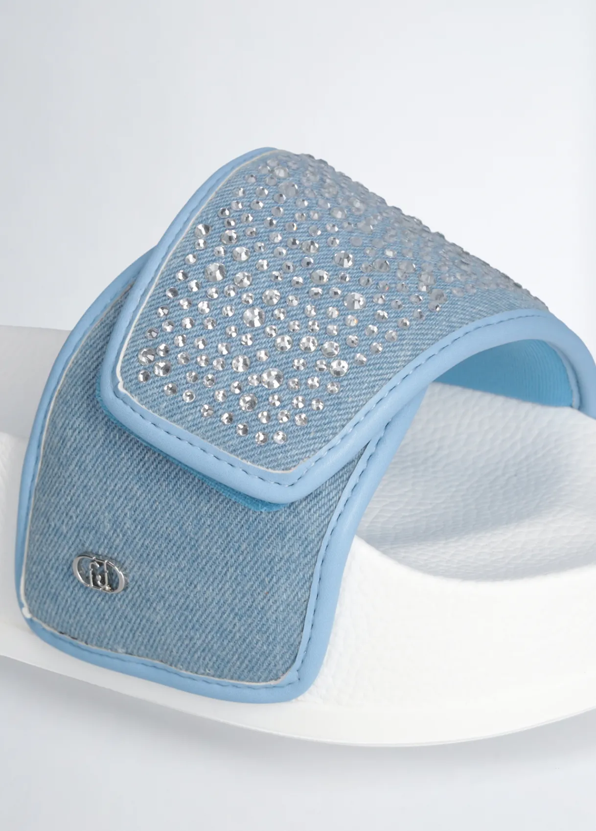 Liu Jo Chaussons compensés en denim avec strass|Femme Mocassins