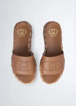 Liu Jo Chaussons compensés en raphia|Femme Mocassins