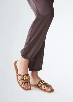 Liu Jo Chaussons plats en cuir cavallino|Femme Mocassins|Sandales