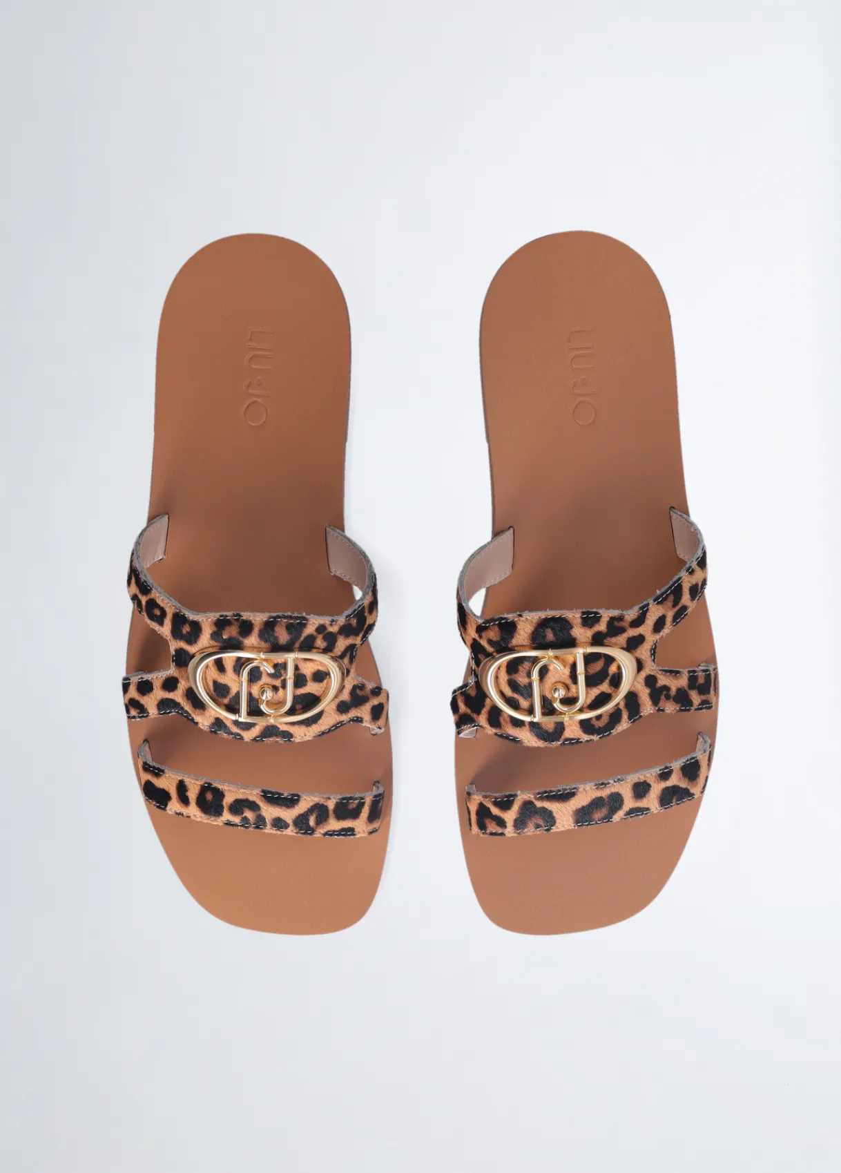 Liu Jo Chaussons plats en cuir cavallino|Femme Mocassins|Sandales