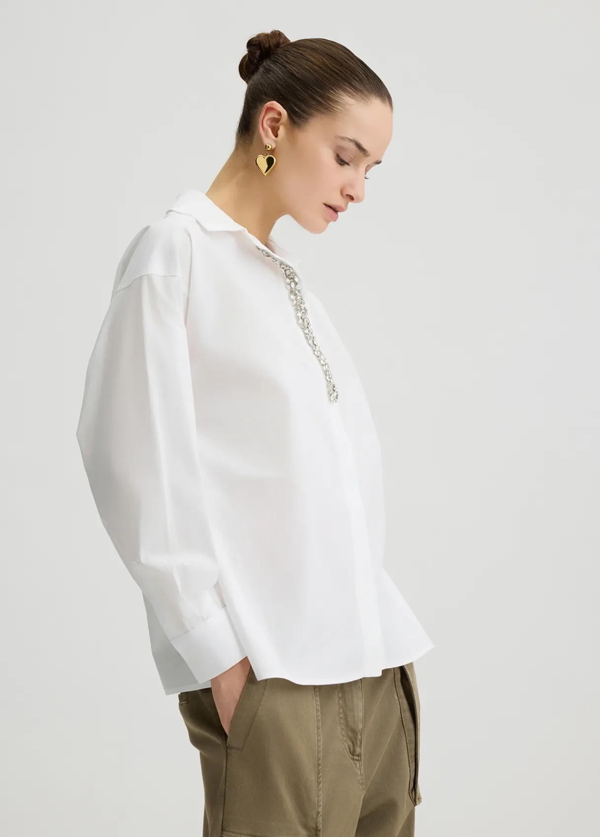 Liu Jo Chemise avec détails bijoux|Femme Chemises Et Blouses