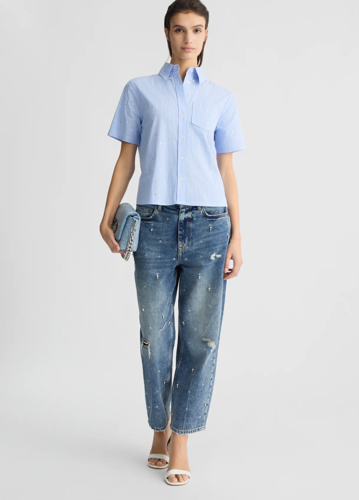 Liu Jo Chemise boxy à rayures|Femme Chemises Et Blouses