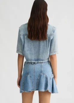 Liu Jo Chemise cropped en jean|Femme Chemises Et Blouses