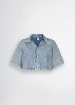Liu Jo Chemise cropped en jean|Femme Chemises Et Blouses