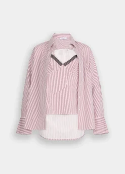 Liu Jo Chemise en coton à rayures avec top|Femme Chemises Et Blouses