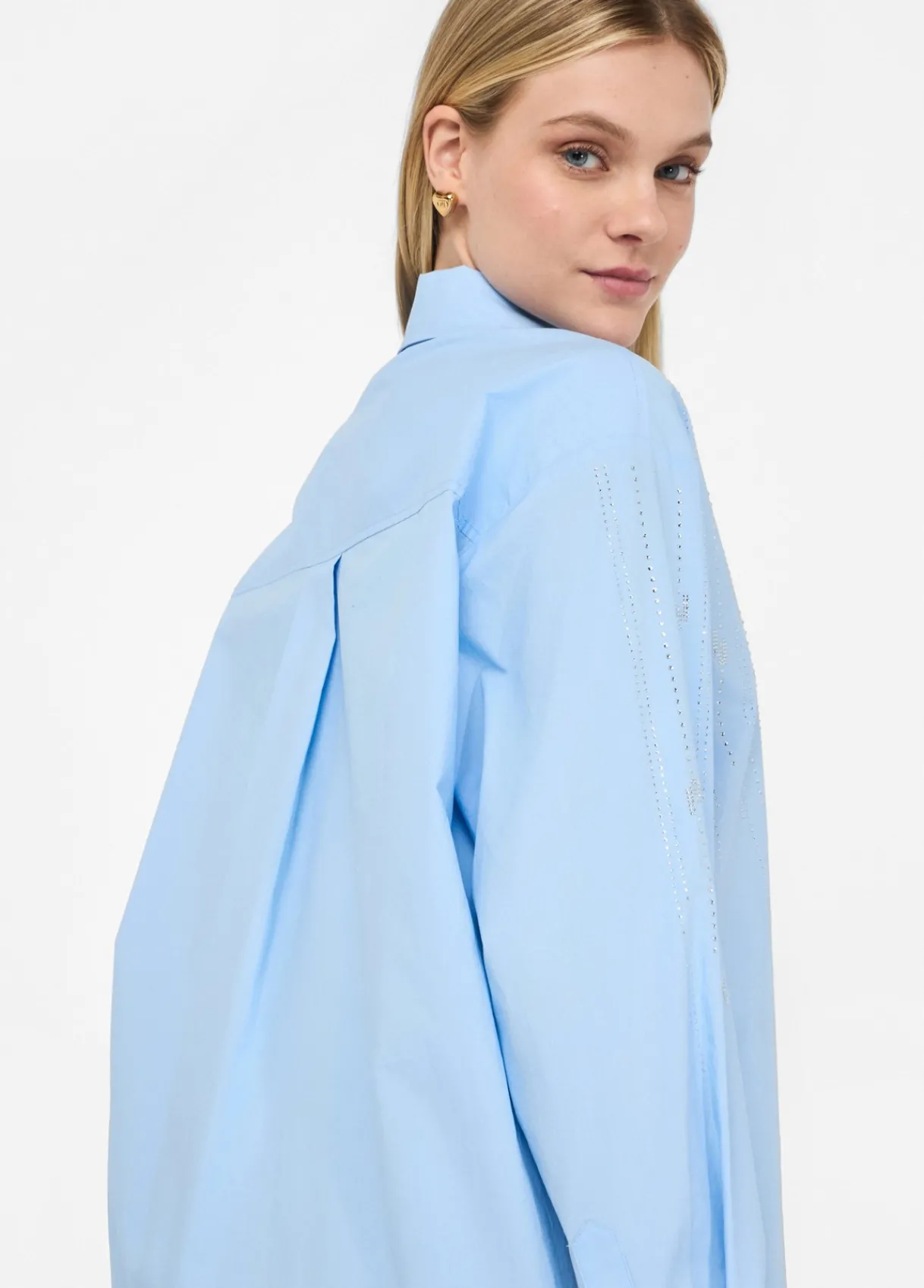Liu Jo Chemise en coton avec strass|Femme Chemises Et Blouses