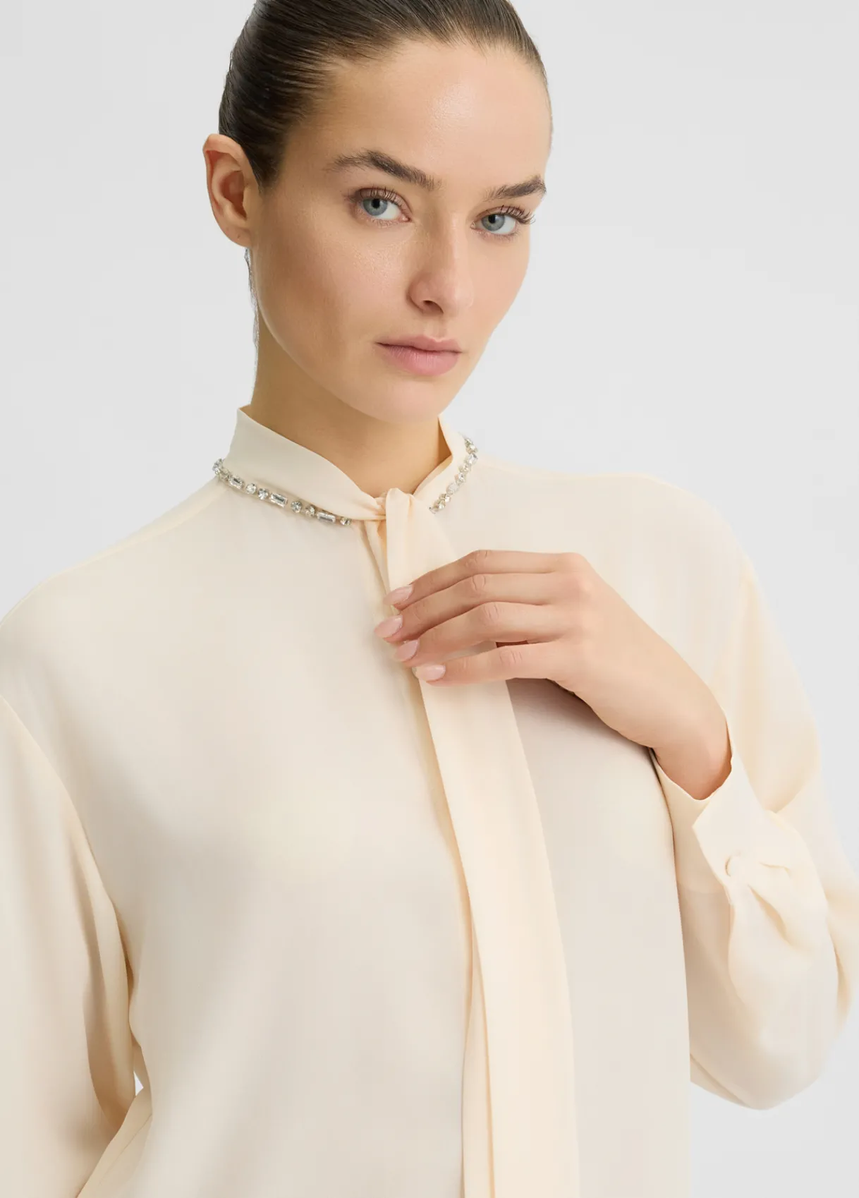 Liu Jo Chemise en georgette avec strass|Femme Chemises Et Blouses