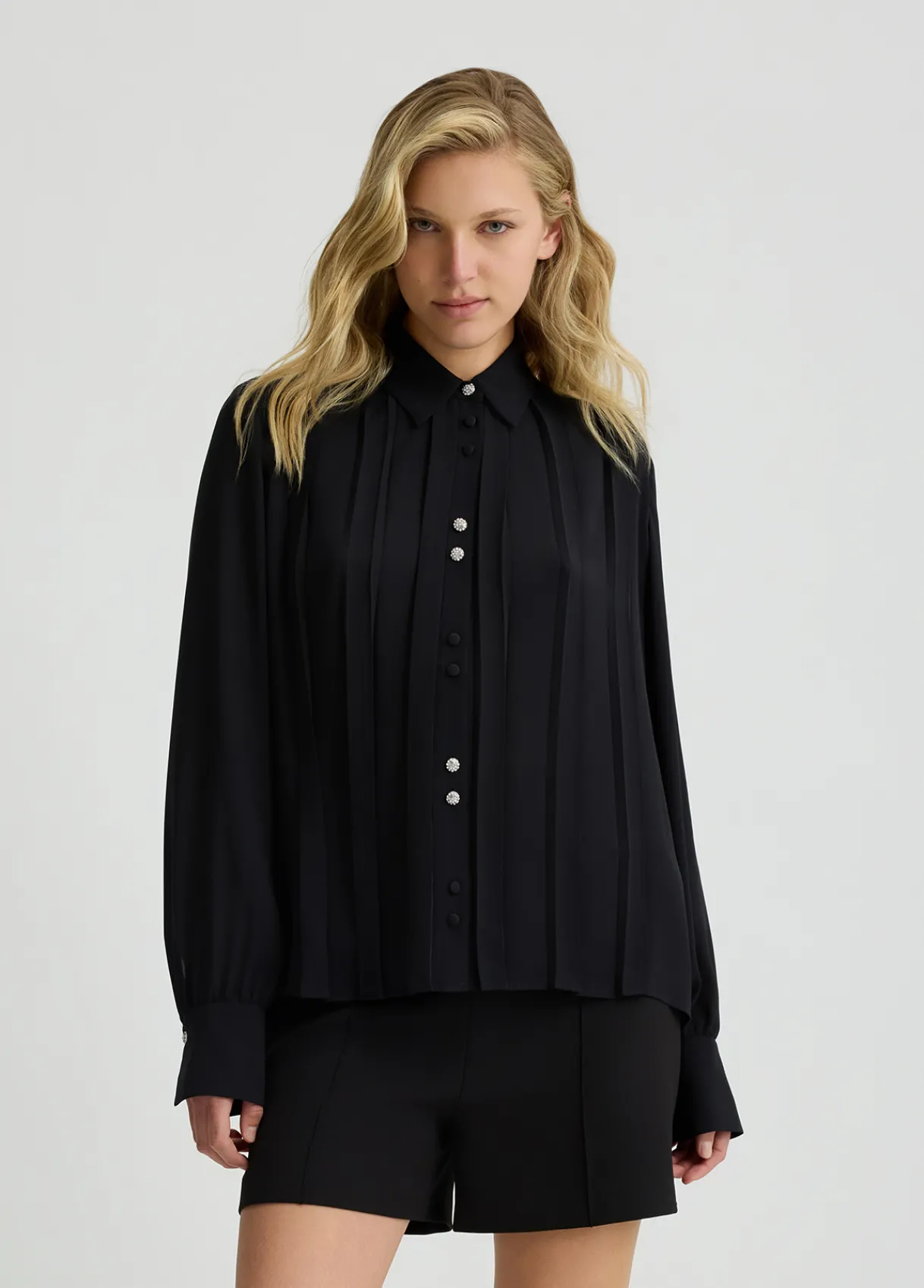 Liu Jo Chemise en georgette avec plis|Femme Chemises Et Blouses