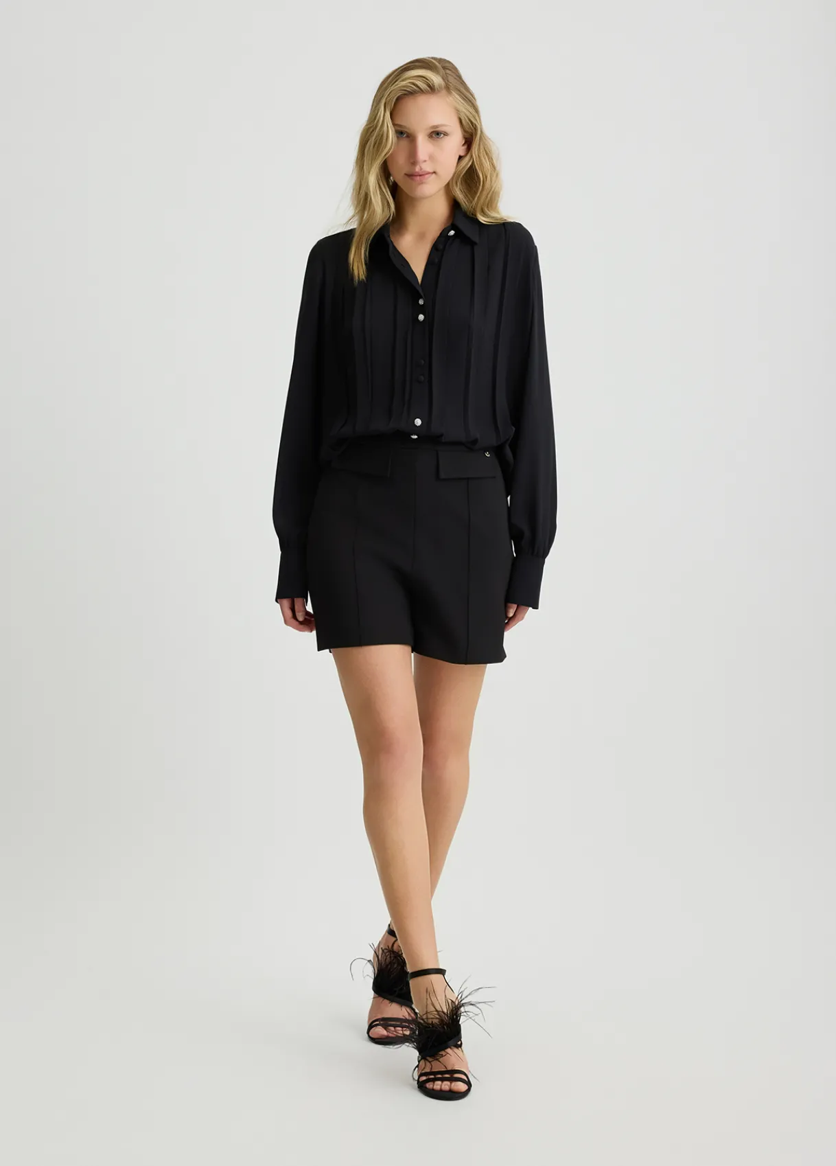 Liu Jo Chemise en georgette avec plis|Femme Chemises Et Blouses