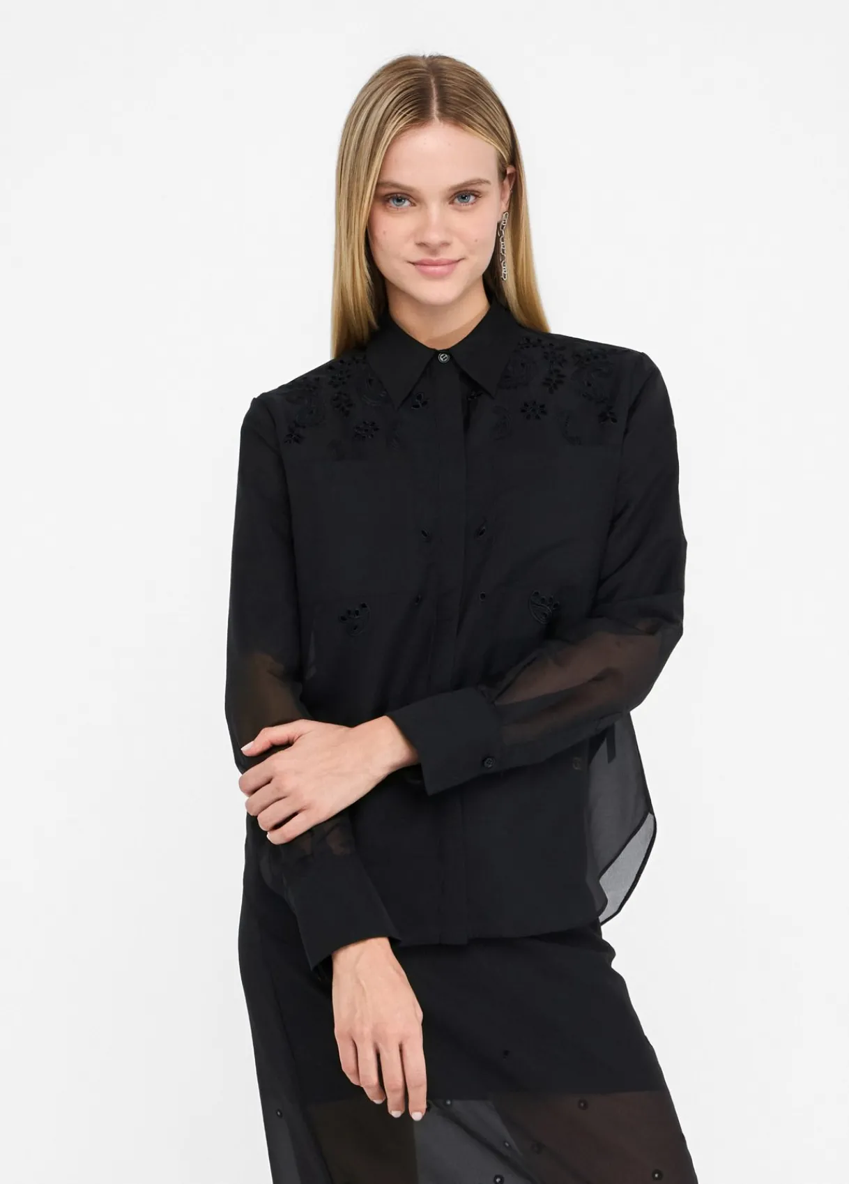 Liu Jo Chemise en organza avec broderies|Femme Chemises Et Blouses